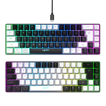 RGB Light Мембранная клавиатура Эргономичные игровые механические клавиатуры USB TypeC Прямая поставка