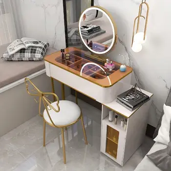 nordic Простой комод Туалетный столик для спальни Шкаф для хранения Столик для макияжа с зеркалом Комоды для спальни Туалетный столик Мебель для дома HY