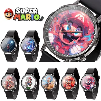 Super Mario Bros Детские кварцевые наручные часы 3D Аниме Наручные часы Анимация Периферийные мультфильм Игра Часы Мальчики Девочки Подарки