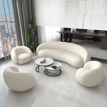Скандинавская ресепшн Простой современный диван для гостиной Маленькая квартира Креативный круговой диван для знаменитостей Диван для дома Divano WK