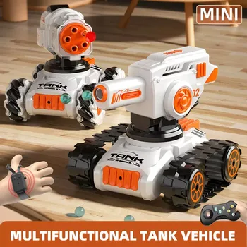 3In1 Rc Tank 4WD Drift Дистанционное управление Бронированный автомобиль Может стрелять из пушек Запускать водяные бомбы Радио Пульт дистанционного управления Мужские детские игрушки