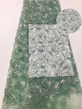  африканская кружевная ткань 2021 высокое качество пайетки французский кружевной ткань бутон нигерийское платье для вечеринок материал ZX3788