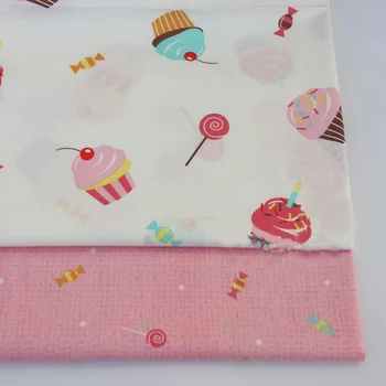 сладкий красочный мультяшный мороженое конфеты с принтом 100% хлопковая ткань детская ткань постельное белье подушка пэчворк ручной работы декор 50x160 см