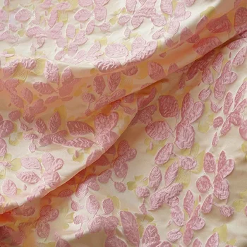 Нежная цветочная пряжа Окрашенная жаккардовая ткань Пышная юбка Платье Декоративная швейная ткань на полметра