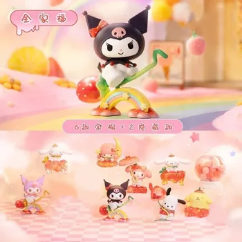 Miniso Sanrio Kawai Sweet Strawberry Park Kuromi Melody Play Blind Box Настольная Автомобильная Декорация Кукла Игрушки Для Девочек И Мальчиков