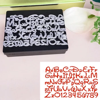 Новый английский алфавит и арабские цифры Металлические режущие штампы для резки бумаги Создание слов Поздравительная открытка Скрапбукинг