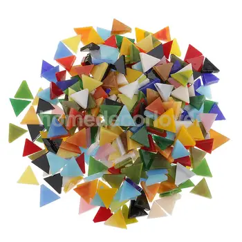 300 шт. Треугольная ромбовидная стеклянная мозаика - DIY Craft Tessera, 12 мм