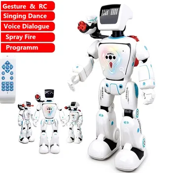 Гидроэнергетика Робот Сенсорный датчик Голосовое управление жестами Высокая симуляция Ходьба Танец Пение Огонь Пуля Битва Умный RC Робот Игрушки