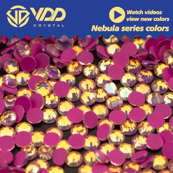 VDD Rose-Nebula Новый цвет SS6-SS30 Стеклянные стразы Кристалл Плоская спина Блестящие стразы Камни для нейл-арта DIY Аксессуары для ремесел