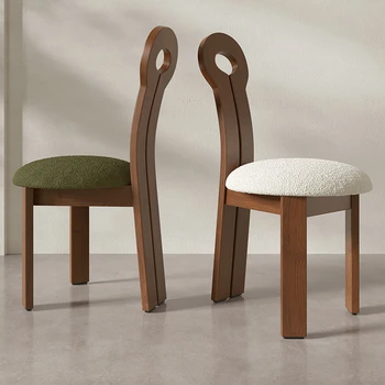 Дизайнерская причудливая спинка стула с поддержкой мягких деревянных мобильных обеденных стульев Nordic Modern Green Sedie Sala da Pranzo Мебель