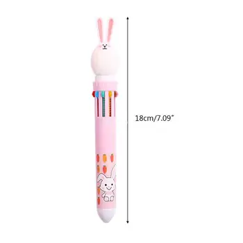 10 Цвет 0,5 мм Мультяшный кролик Шариковая ручка Пресс Школа Канцелярские принадлежности Прямая поставка