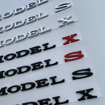 MODEL 3 5 S MODEL X Буквы Эмблема для Tesla Авто Стайлинг Переоборудование Высокоэффективный багажник Логотип Наклейка Хром Черный Красный