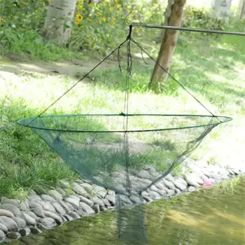  Цветочный шест Треугольная сеть Автоматическая складная интегрированная сетка Сумка Сокращение сетки Чтение стержня Алюминиевый сплав Портативная рыба