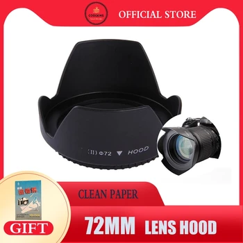 72 72 мм Ввинченная цветочная бленда Бленда Защитная камера для Sony Pentax Olympus Canon eos Fuji D7500 D7200 D750 D810a D800 D610 D5