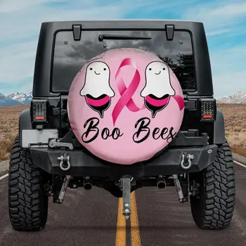 Осведомленность о раке молочной железы Boo Bees Хэллоуин Чехол для запасного колеса Автомобильные аксессуары
