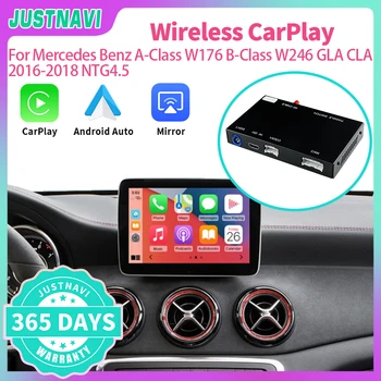 JUSTNAVI Wireless CarPlay для Mercedes Benz A-Class W176 B-Class W246 GLA CLA 2016 - 2018 с Android Auto Mirror Link AirPlay