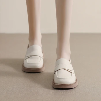 Penny Лоферы Женская обувь Микрофибра Кожаные лодочки Слипоны Шитье Дизайн Дамы Удобная Плоская Женщина Повседневная Обувь Высокое Качество