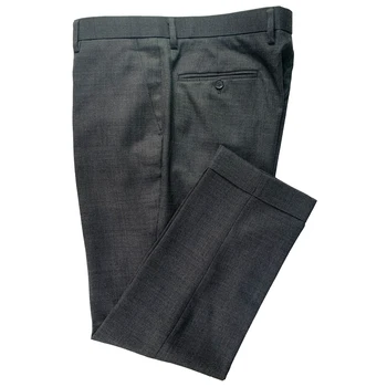 Темно-серый Sharkskin Мужские Классические Брюки Для Мужчин Изготовленные На Заказ Высококачественная Мужская Одежда Мужские Брюки Серые Мужские Брюки Pantalon Homme