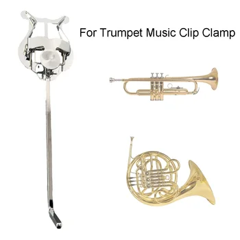 Портативная металлическая труба Маршевая лира Зажим на подставке Легкие ноты Клип Универсальная труба Тромбон Марш