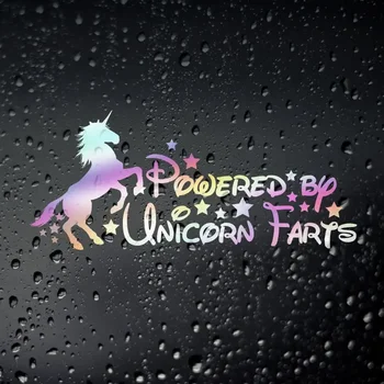 Работает на Unicorn Farts Забавная наклейка на масло в машине - Девушка-гонщик JDM Крыса Взгляд