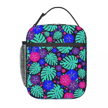 Изолированная сумка для ланча Тропический цветочный портативный ланч-бокс для женщин Гибискус Офисная сумка-холодильник Oxford Thermal Lunch Bags Xmas