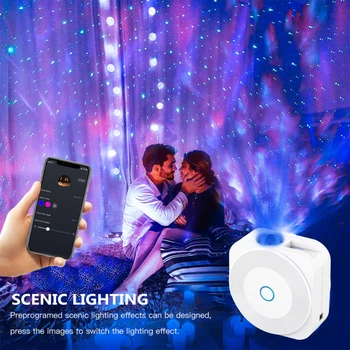Moes Tuya WiFi Smart Star Projector Galaxy для праздничной вечеринки APP Control Smart Home Nebula Projector работает для Home Alexa
