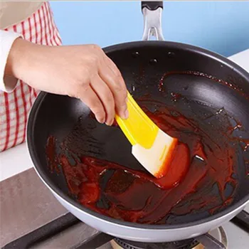 Горячая кухня Силиконовый шпатель Грязная сковорода Кастрюля Щетка для чистки посуды Скребок для мытья масла Устойчивость к высоким температурам Ручной