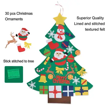 2020 Новогодние подарки Дети DIY Войлочные елочные украшения Рождественские подарки на 2019 год Новогодние двери Настенные украшения