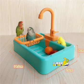 Раковина для ванны с птицей Xuanfeng пион маленький попугай солнечные продукты автоматические циркуляционные водяные бани коробка игрушечные приборы