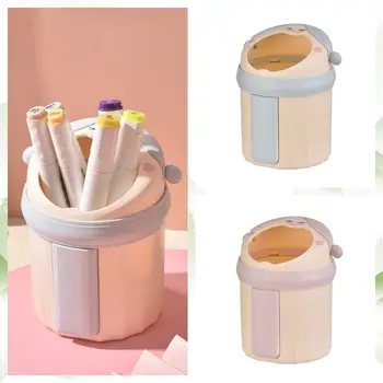 Креативный держатель для ручки в стиле мультяшной принцессы Настольный органайзер для канцелярских принадлежностей для девочек Корейский пластиковый ящик для хранения кистей для макияжа