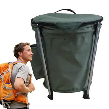 складной садовый мешок для мусора кемпинг садовый мусорный бак складной мусорный бак садовая сумка с застежкой-молнией 20 л мешок для мусора для газона