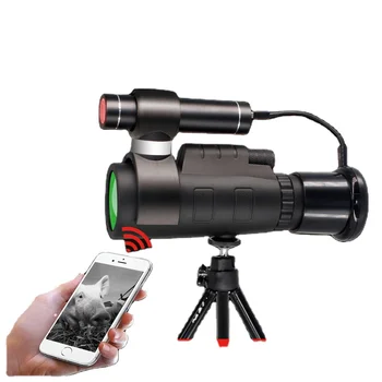 Цифровая камера ночного видения Монокуляр Телескоп Инфракрасный оптический прицел WIFI Connect Смартфон для Наружной охоты Часы Птица