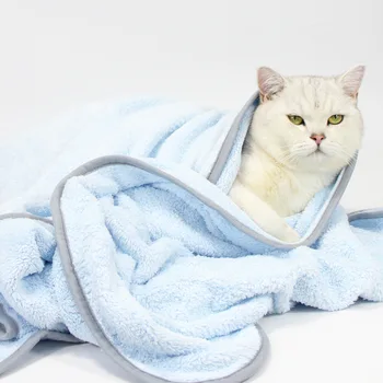 Домашнее животное кошка домашнее животное собака банное полотенце для домашних животных быстросохнущее абсорбированное загущенное большое банное полотенце для домашних животных полотенце для домашних животных быстросохнущее полотенце