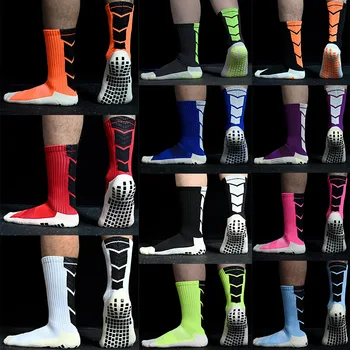 Новые футбольные носки Мужские и женские спортивные носки Нескользящие силиконовые носки с силиконовым дном Футбольные баскетбольные носки