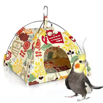 Новый висячий холщ Палатка с попугаем Клетка для птиц Домашнее животное Универсальная палатка для птиц Гамак Небольшое гнездо для домашних животных