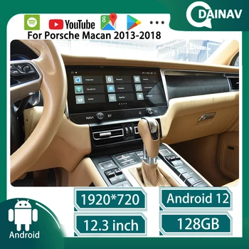 12,3-дюймовый автомагнитола для Porsche Macan 2013-2018 Android Авто Мультимедийный плеер GPS Навигация WIFI Carplay Головное устройство