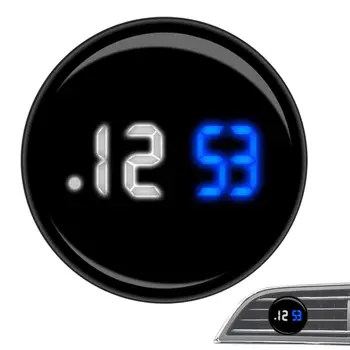 Универсальные круглые автомобильные часы Наклеиваемые электронные часы Приборная панель Цифровые часы Мини Автомобильная приборная панель Цифровые часы