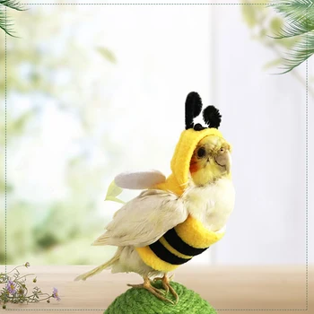 Домашние птицы Толстовки в форме пчелы Косплей Наряд Одевалка Одежда Для Попугаев Африканские Серые Попугай Корелла