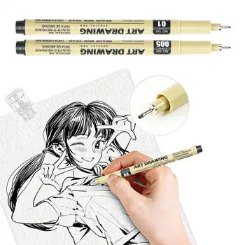 Игольчатая ручка Водонепроницаемый Fineliner Набор 12 различных ширин линий для художников Иллюстрация Эскиз Искусство Живопись Ручка