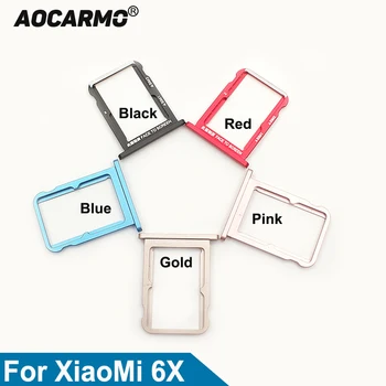 Aocarmo Для Xiaomi Mi 6X SIM-карта Металлический лоток Nano SIM MicroSD Держатель слота Запасные части