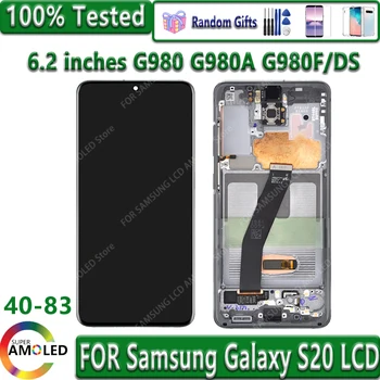 100% тест AMOLED S20 ЖК-экран Замена для Samsung Galaxy S20 Дисплей с сенсорным экраном Дигитайзер G980F / DS G980 ЖК-дисплей