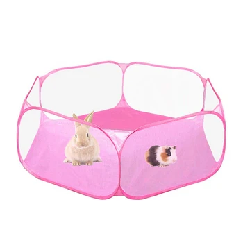  Pet Fence Палатка Портативный Small Animal Game Shell Складной Открытый Крытый Спорт Клетка Для Упражнений Синий Черный Розовый Твердый Практичный
