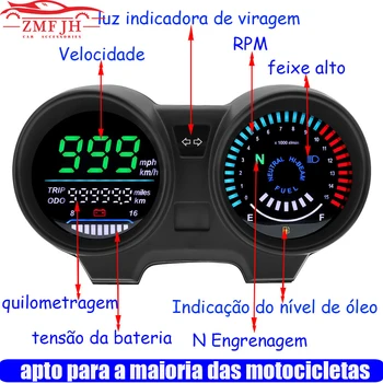 2023 Светодиодный измеритель оборотов Спидометр Цифровая приборная панель Электронная панель Мотоцикл Бразилия для TITAN для Honda CG150 Fan150 2010 2012