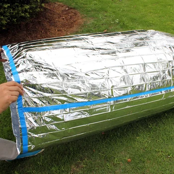 PE Алюминиевая пленка Аварийная спасательная теплоизоляция Спальный мешок Аварийные принадлежности Солнцезащитное одеяло