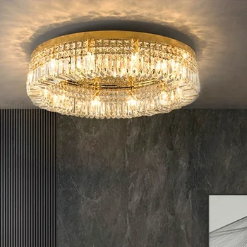 Современный хрустальный потолочный светильник для столовой Светодиодные люстры Освещение Золотой подвесной светильник Украшение гостиной