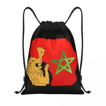 Флаг Марокко Лев Кулиска Рюкзак Спортивная спортивная сумка для женщин и мужчин Тренировочный рюкзак