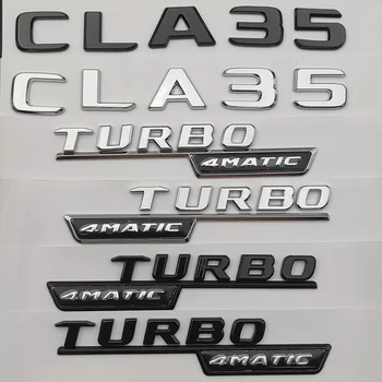 3D ABS Авто Задний багажник Значок Наклейка Задняя звезда Логотип CLA35 TURBO 4MATIC Эмблема для Mercedes CLA 35 AMG W117 C117 C118 Аксессуары