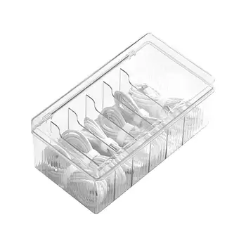  Коробка для прокладки кабелей Прозрачный пластиковый контейнер для хранения данных для стола Канцелярские принадлежности Органайзер для макияжа Ключ и шкатулка для драгоценностей