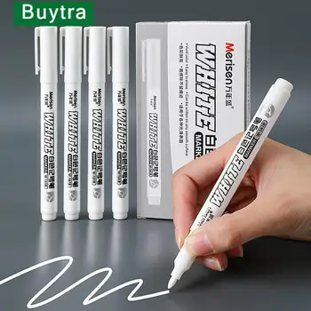 белый маркер ручка спиртовая краска маслянистая водонепроницаемая покраска шин граффити ручки перманентная гелевая ручка для ткани дерево кожаный маркер