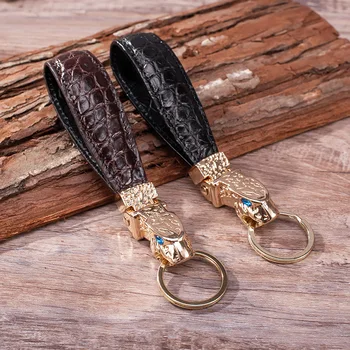 Роскошный брелок для ключей для мужчин и женщин кожаный автомобильный брелок леопард для брелоков держатель сумка кулон мужской рождественские аксессуары подарок дропшиппинг